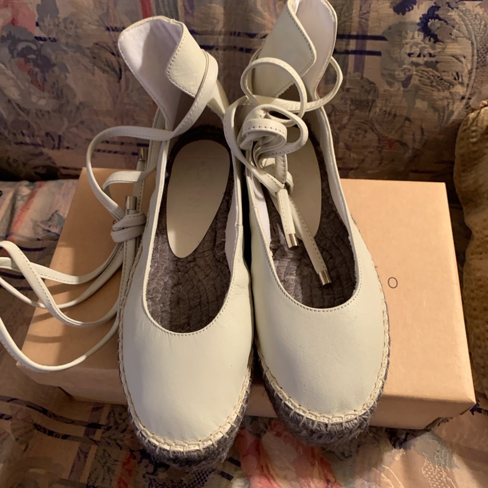Zero + Maria Cornejo Cream Espadrille Flats